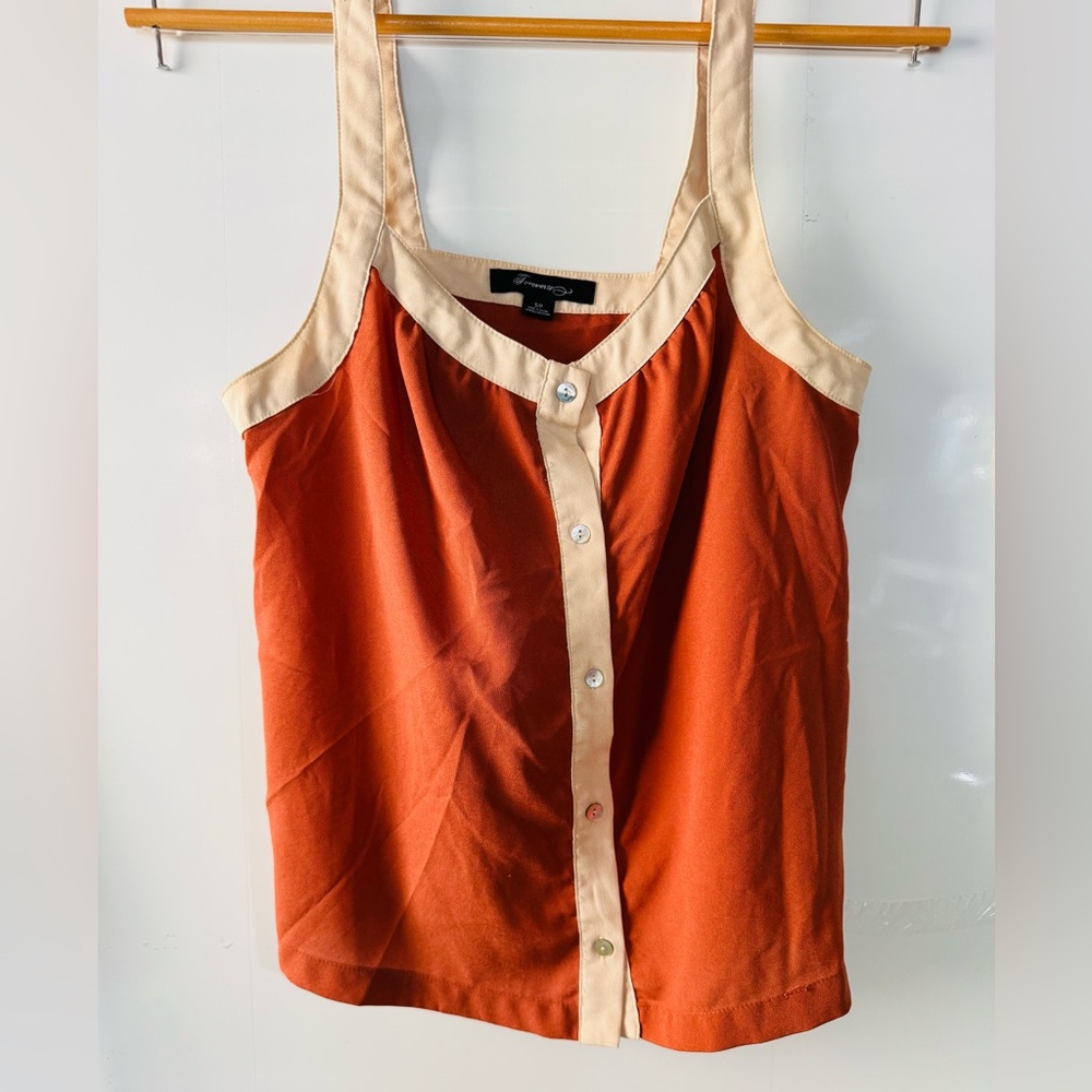 Forever 21 Orange and Cream Camisole